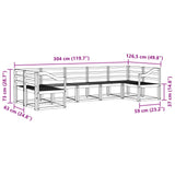 Outdoor Sofa Set 7 pcs Natural Solid Acacia Wood 3366932