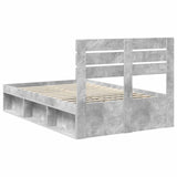 Bed Frame Concerte Grey 135 x 190 cm Solid Pine Wood 3411426