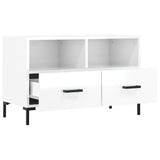 TV Cabinet High Gloss White 80x36x50 cm Engineered Wood 828974
