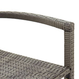 Garden Bar Set Grey Solid Acacia wood, PE rattan, Powder-coated steel 3295290