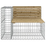Garden Bench Natural Wood and Galvanised Steel 3196238