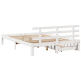 Bed Frame with Drawers without Mattress White 120x190 cm Small Double 3301999