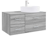 Bathroom Furniture Set 2 pcs Grey Sonoma Engineered Wood 3403989