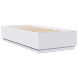 Bed Frame with LED White 80 x 200 cm Engineered Wood 3429565