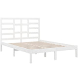 Bed Frame without Mattress White Solid Wood 120x200 cm 3105791