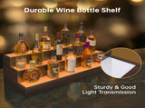 LED Lighted Liquor Bottle Display Shelf, 37 Inch Bar Display Shelf, DIY Illuminated Bottle Shelf T3272P475049