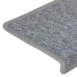 Stair Mats 30 pcs 65x21x4 cm Light Grey Rectangular Edge 3365778