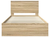 Bed Frame with Headboard Sonoma 90 x 190 cm Solid Pine Wood 3411066