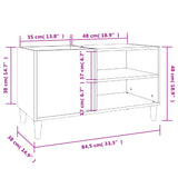 Record Cabinet White 84.5x38x48 cm Engineered Wood 831941