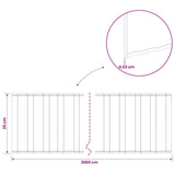 Lawn Edging 20 m x 25 cm Galvanised Steel Silver 42030206