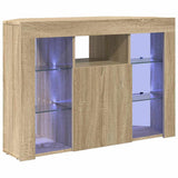 Corner LED TV Cabinet Sonoma Oak 100x40x68cm Engineered Wood 889787