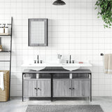 3 Piece Bathroom Furniture Set Grey Sonoma Engineered Wood 3214788