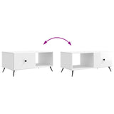 Coffee Table High Gloss White 90 x 50 x 40 cm Engineered Wood 895649