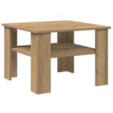 Coffee Table Artisan Oak 60x60x42 cm Engineered Wood 855795