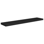 ZNTS Floating Wall Shelf Black 120x23.5x3.8 cm MDF 323841