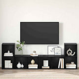 TV Cabinet Set 4 pcs Black Oak 37 x 37 x 72 cm Engineered Wood 3393529