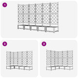Garden Planter 5 pcs White 120 x 120 x 125.5 cm Plastic 42002910