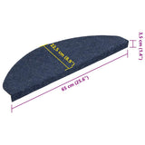 Stair Mats Self-adhesive 30 pcs Blue 65x22.5x3.5 cm 3365918