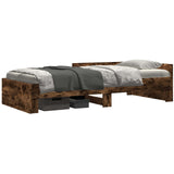 Bed Frame with Headboard Smoked Oak 80 x 200 cm Engineered Wood 8009037