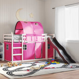 Bunk Bed without Mattress with Slide and Curtains Pink 80x200 cm 3284148