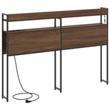 Headboard with Shelf Brown oak 120 cm Engineered wood 859689