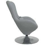 Egg Chair Light Grey 63 x 73 x 90 cm Fabric 42002736