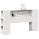Headboard with Storage White 150 cm Solid Wood Pine 855628