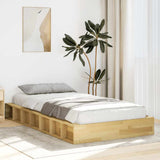 Bed Frame Oak Solid Oak Wood 90x190 cm Bed Frame Rectangular 3324129