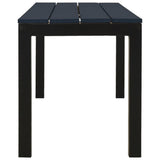 Garden Bench Black Steel Garden Bench Rectangular Vintage 317141