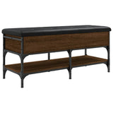 Shoe Bench Brown Oak 102x42x45 cm Engineered Wood 835201