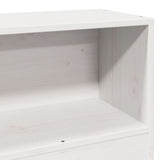 Headboard with Storage White 75 cm Solid Wood Pine 855646