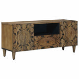 TV Cabinet with Door Brown 105 x 33.5 x 46 cm Solid Mango Wood 4018346