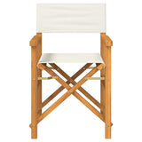 Folding Director's Chairs 2 pcs Cream Solid Wood Teak 4008512