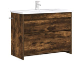 Bathroom Under Sink Cabinet Smoked Oak 78.5 x 37.5 x 81 cm 890740