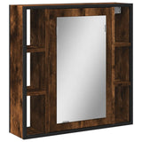 ZNTS Bathroom Mirror Cabinet Smoked Oak 60x16x60 cm Engineered Wood 842428