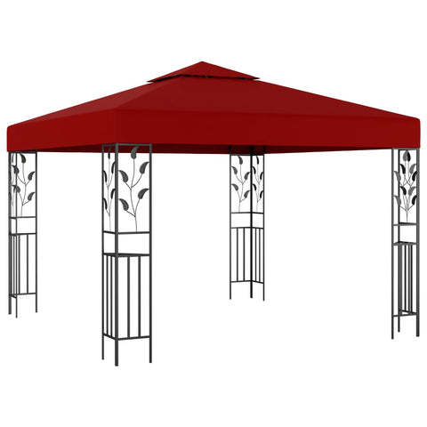 ZNTS Gazebo 3x3 m Wine Red 47947