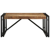 ZNTS Coffee Table 80x80x35 cm Solid Rough Wood Mango 4016670