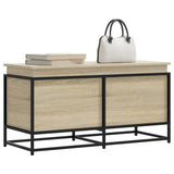Storage Box with Lid Sonoma Oak 100x40x51.5 cm Engineered Wood 848805