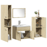 5 Piece Bathroom Furniture Set Sonoma Oak Engineered Wood 3325002