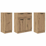 Sideboard 3 pcs Artisan Oak 120 x 30 x 70 cm Engineered Wood 3415938