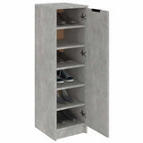 Shoe Cabinet Concrete Grey 30x35x100 cm Engineered Wood 811434