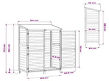 Garden Shed with Roof Brown 106 x 56 x 176.5 cm Solid Fir Wood 42033467