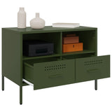 TV Cabinet Olive Green 68x39x50.5 cm Steel 843050