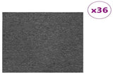 Carpet Tile Medium Grey 50 x 50 cm 36 pcs PP and Bitumen 42032461
