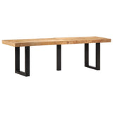 Bench 160 cm Solid Rough Wood Mango and Steel 4006413