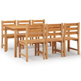 7 Piece Garden Dining Set Solid Wood Teak 3157189