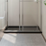 Rectangular ABS Shower Base Tray Black 70x120 cm 148914