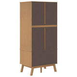 Wardrobe OLDEN Grey and Brown 76.5x53x172 cm Solid Wood Pine 358595
