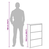 Shoe Cabinet with Mirror 3-Layer High Gloss White 63x17x102.5 cm 342637
