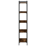Bookcase 5-Tier Smoked Oak 60x30x154 cm Engineered Wood 837659